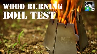 Vargo Titanium Hexagon Wood Stove burn and boil test [upl. by Doralyn]