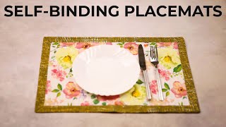 How to Sew Self Binding Placemats the Easiest Way [upl. by Noived]