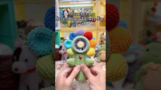 Crochet a seven color FlowerFan 🌸 hicrochetcrochet crochetkit learntocrochet amigurumi [upl. by Loos981]