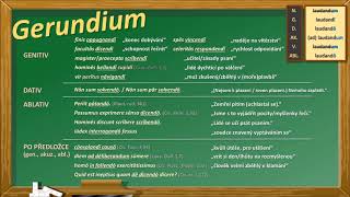 Gerundium – podstatné jméno slovesné Latinská syntax [upl. by Suhpoelc]