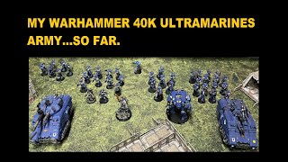 My Warhammer 40000 Ultramarines Army amp Game Table Setup [upl. by Garibald]