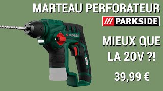 Review et test marteau perforateur sans fil avec SDSplus PBHA 12 A1 Parkside avis [upl. by Golanka]