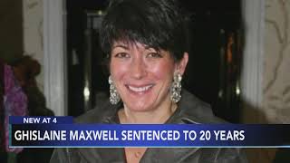 Jeffrey Epstein associate Ghislaine Maxwell sentenced to 20 years in prison [upl. by Bazar]