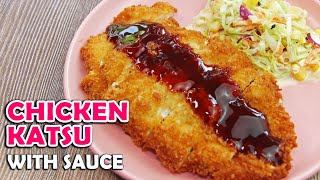 Easy Chicken Katsu with Tonkatsu Sauce  Japanese Chicken Cutlet  Hungry Mom Cooking [upl. by Eytteb]