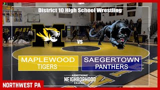 High School Boys Wrestling Maplewood vs Saegertown Jan 17 2024 [upl. by Netneuq803]