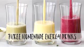 3 Homemade Energy Drinks [upl. by Airetas]