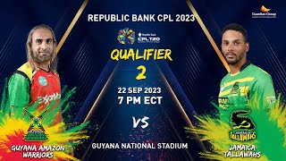 LIVE  Qualifier 2  Guyana Amazon Warriors vs Jamaica Warriors  CPL 2023 [upl. by Cath]