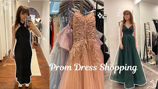 Come prom dress shopping with me Prom dress trying on and honest reviews [upl. by Anilram]