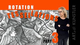 Tessellations Part 3 ROTATION tessellations How to design a tile [upl. by Junius]