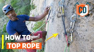 How To Set Up A Top Rope Anchor  Climbing Daily Ep1761 [upl. by Shirlene159]