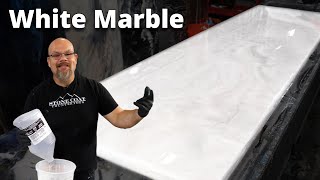 How to make White Exotic Marble with Epoxy  Stone Coat Epoxy [upl. by Erastes]