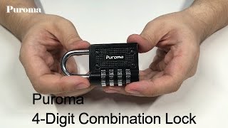 User Guide  How to Set and Reset Puroma 4 Digit Combination Lock  Official Ver [upl. by Domash645]