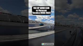 700 HP BMW X3M vs Huracan Tecnica  Drag Race  shorts viral dragrace [upl. by Naquin]