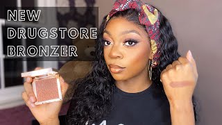 NEW DRUGSTORE BRONZER FOR DARK SKIN  REVOLUTION PRO SCULPTING BRONZER ENROBE REVIEW [upl. by Nazus]