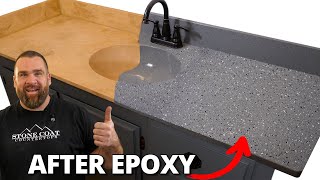 How to Epoxy Over a Cultured Marble Sink and Vanity Full Tutorial  Stone Coat Epoxy [upl. by Drahcir]