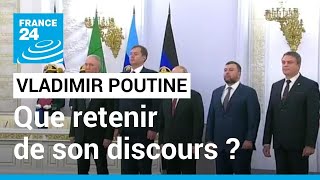 Russie  que retenir du discours de Vladimir Poutine  • FRANCE 24 [upl. by Barr]