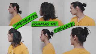 6 PEINADOS PARA HOMBRE CON CABELLO LARGO  ChongosMoñosMan Bun Faciles [upl. by Skelton]