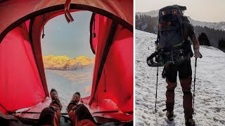 3 jours de bivouac en montagne  TREK HIVERNAL [upl. by Akener]