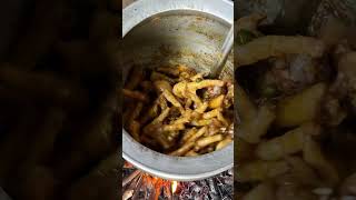 Chicken Feet Chicken Panjay Recipe by Village Couple  Husband Helping in Cooking in the Village [upl. by Rondon]