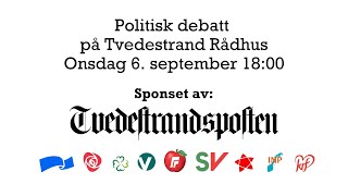 Politisk debatt på Tvedestrand Rådhus [upl. by Winnah]