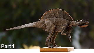 Origami Spinosaurus Satoshi Kamiya part 1 [upl. by Ailaroc]