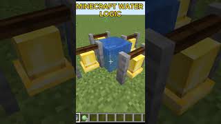 WATER LOGIC IN MINECRAFT 🤣 ytshorts minecraft trending viral waterlogic funnyshorts [upl. by Irrej]