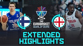 Finland 🇫🇮 vs Georgia 🇬🇪  Extended Highlights  FIBA EuroBasket 2025 Qualifiers [upl. by Atiugram]