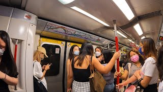 Hong Kong MTR ride from Causeway Bay to Hong Kong Station [upl. by Prudi]