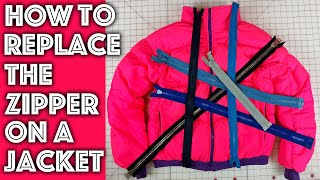 How to Replace a Zipper on a Jacket Like a Professional  Sew Anastasia [upl. by Tierney]