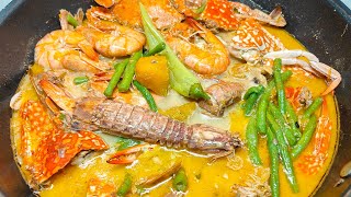 GINATAANG SEAFOODS  ALUPIHAN ALIMASAG HIPON SITAW KALABASA  Pimp Ur Food  Tipsy D [upl. by Honor]