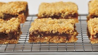 Date Squares Classic Verson  Joyofbakingcom [upl. by Nail845]