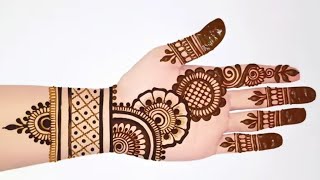 Stylish Simple Mehndi design for hands Easy Mehandi ka design Mehandi Mehndi designsHenna मेंहदी [upl. by Wexler879]