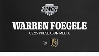 Forward Warren Foegele  0925 LA Kings Win at VGK  Postgame Media [upl. by Abran]