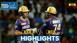 RCB vs KKR Highlights Kolkata Knight Riders Beat Royal Challengers Bengaluru By 7 Wickets  IPL [upl. by Emya]