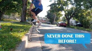 Skateboarding In My 40s  87 NEVER DONE THIS BEFORE skateboarding learning [upl. by Rabka]