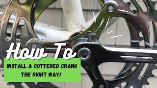 How To Install A Cottered Crank Arm The Right Way With Or Without A Press [upl. by Reni372]