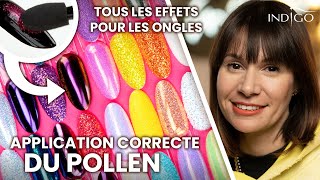 Comment appliquer les poudres sur les ongles  comment les appliquer et fixer Indigo Nails Français [upl. by Eecak]