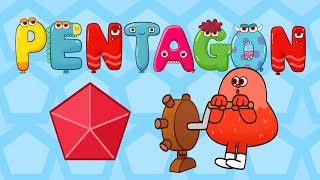 SHAPE SONG 3  Pentagon Hexagon Heptagon  Shapes Education Nursery rhymes for kindergarten [upl. by Higbee]