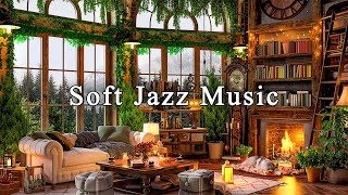 Jazz Relaxing Music to Work Relax ☕ Soft Jazz Music amp Fireplace Sounds at Cozy Coffee Shop Ambience [upl. by Erlond15]