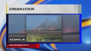 Crews battle fires in Carteret Craven counties [upl. by Acenes]