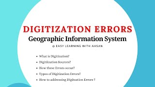 GIS  Digitization Errors in GIS  ArcGIS digitization Errors  GIS Lecture 2 [upl. by Kayla81]