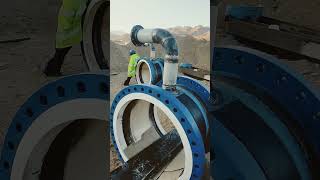 Temporary flange for hydrotestpipeline pipelinework [upl. by Juana275]