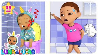 Potty Training Song 🚽💩  Kids Songs And Nursery Rhymes  Lucas and Luna🦄🌈💖 [upl. by Lleira]