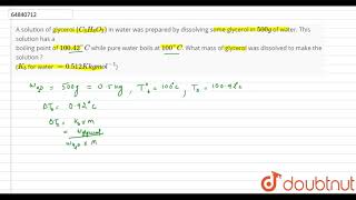 A solution of glycerol C3H8O3 [upl. by Llenrep650]