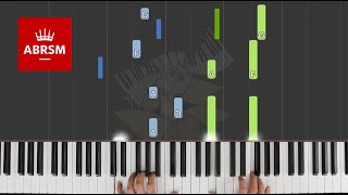 Moonbeams  ABRSM Piano Grade 4 2021 amp 2022 B1  Synthesia Piano tutorial [upl. by Darbee]