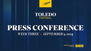 Toledo Football Press Conference 9924 [upl. by Aiek]