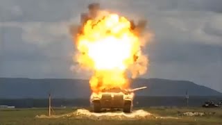 TOW Missile vs T72 Tank In Slow Motion [upl. by Curhan]