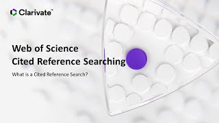 Web of Science What is a Cited Reference Search [upl. by Phelgon498]