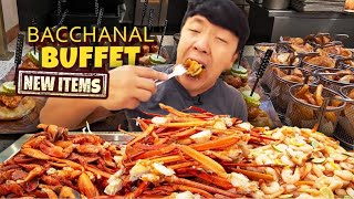 NEW ITEMS All You Can Eat BACCHANAL BUFFET FOOD REVIEW in CAESARS PALACE Las Vegas [upl. by Anilegna]