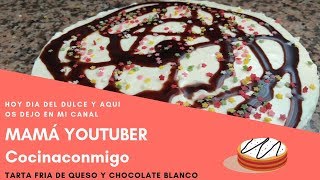 TARTA FRIA DE QUESO Y CHOCOLATE BLANCO tartafria recetasfaciles chocolate [upl. by Allis]